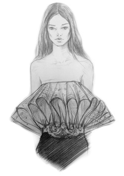 Alexis Mabille Spring Summer 2017 art by Karina Escher